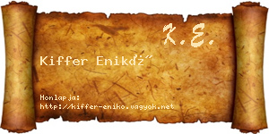 Kiffer Enikő névjegykártya