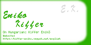 eniko kiffer business card